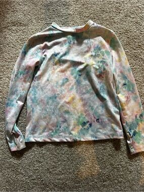 Cat & Jack Girls Long Sleeve Rash Guard Swim Shirt XS (4/5) – Pastel Tie Dye